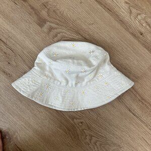 Madewell Daisy Embroidered Bucket Hat Ivory M/L